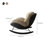 Ergonomic Black White Slipcovered Rocking Chair Image - 13