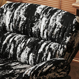 Ergonomic Black White Slipcovered Rocking Chair Image - 8