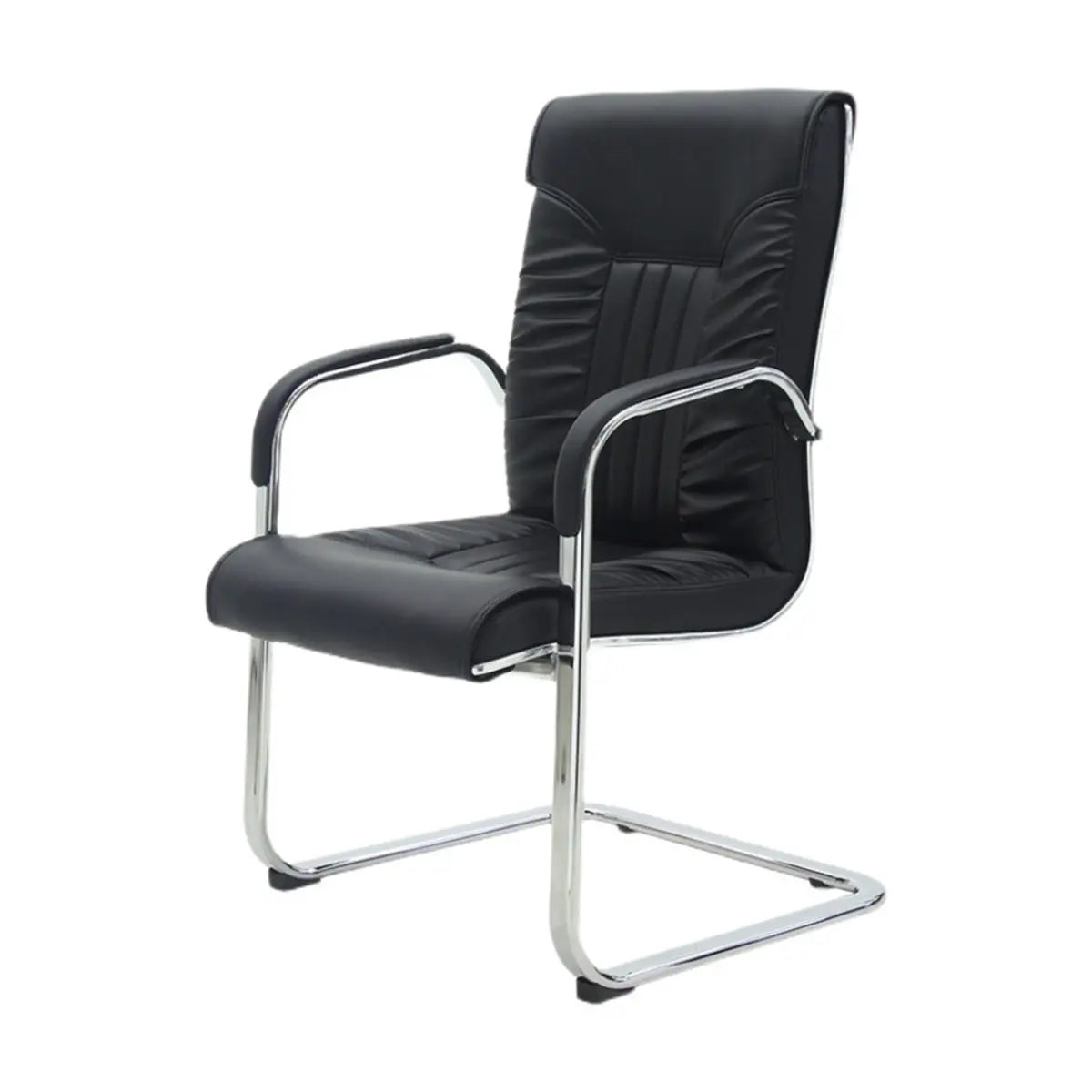 Ergonomic Brown Modern Leather Cantilever Office Chair Image - 6