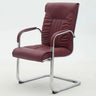 Ergonomic Brown Modern Leather Cantilever Office Chair Image - 9