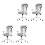 Ergonomic Grey Adjustable Mesh Office Chair with Wheels Image - 15