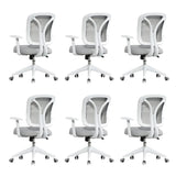 Ergonomic Grey Adjustable Mesh Office Chair with Wheels Image - 18