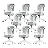 Ergonomic Grey Adjustable Mesh Office Chair with Wheels Image - 19