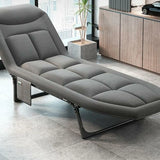 Ergonomic Grey Houndstooth Cotton Lounge Recliners Image - 4