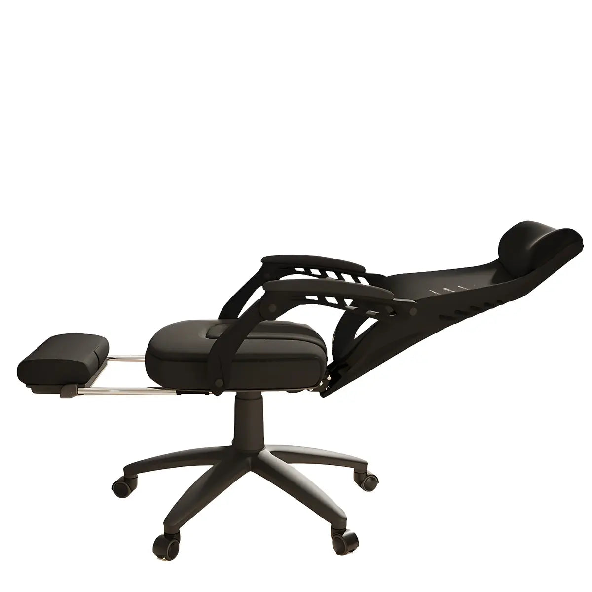 Ergonomic High-Back Mesh Black Adjustable Office Chair Image - 17