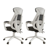 Ergonomic High-Back Mesh Black Adjustable Office Chair Image - 20