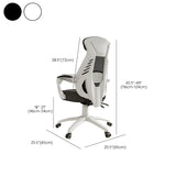 Ergonomic High-Back Mesh Black Adjustable Office Chair Image - 30