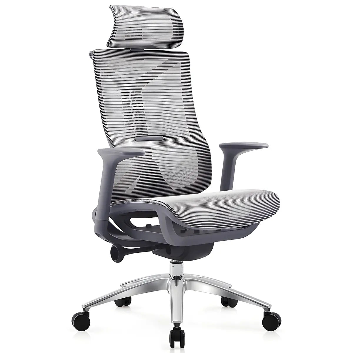 Ergonomic Mesh Black Adjustable Office Chair with Wheels Image - 10