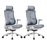 Ergonomic Mesh Black Adjustable Office Chair with Wheels Image - 2