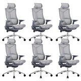 Ergonomic Mesh Black Adjustable Office Chair with Wheels Image - 26