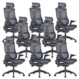 Ergonomic Mesh Black Adjustable Office Chair with Wheels Image - 31