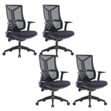 Ergonomic Mesh Black Adjustable Office Chair with Wheels Image - 34