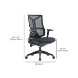 Ergonomic Mesh Black Adjustable Office Chair with Wheels Image - 38