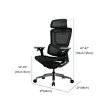 Ergonomic Mesh Lumbar Black Adjustable Office Chair #size