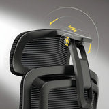 Ergonomic Mesh Lumbar Black Adjustable Office Chair Image - 4