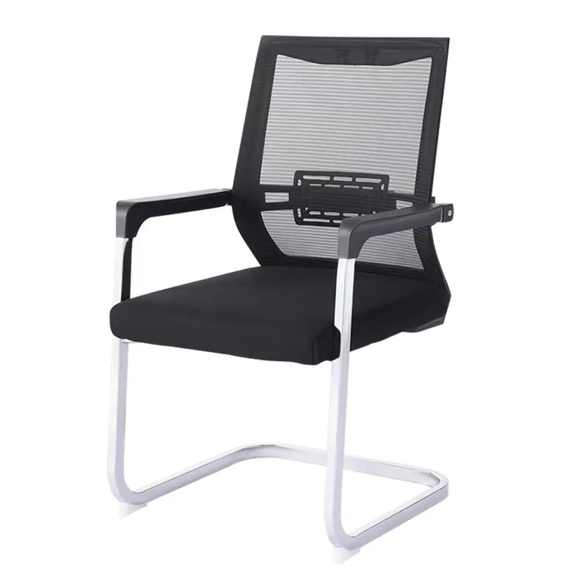 Ergonomic Metal Base Black Modern Mesh Office Chair Image - 3