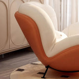 Ergonomic Metal Frame Wood Leg Tufted Rocking Chair Image - 11