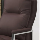 Ergonomic Modern High-Back Black Leather Office Chair Image - 12