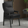 Ergonomic Modern High-Back Black Leather Office Chair Image - 22