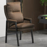 Ergonomic Modern High-Back Black Leather Office Chair Image - 9