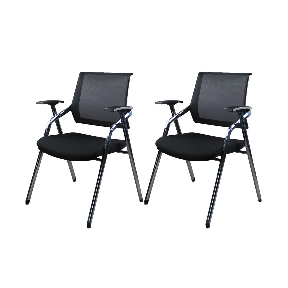 Ergonomic Modern Mesh Conference Black Office Chair Image - 10