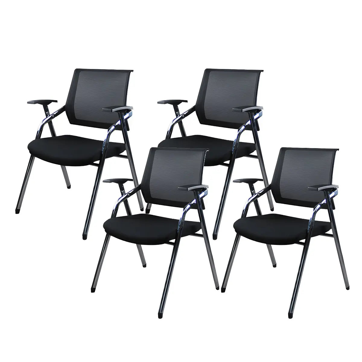 Ergonomic Modern Mesh Conference Black Office Chair Image - 12