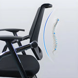 Ergonomic Modern Mesh Conference Black Office Chair Image - 13