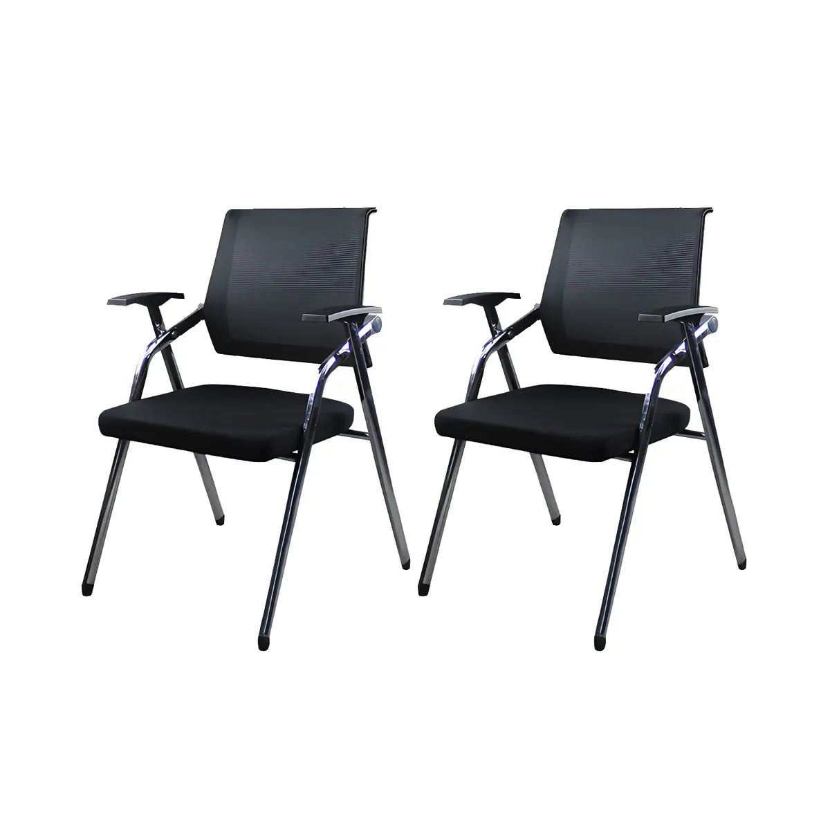 Ergonomic Modern Mesh Conference Black Office Chair Image - 18