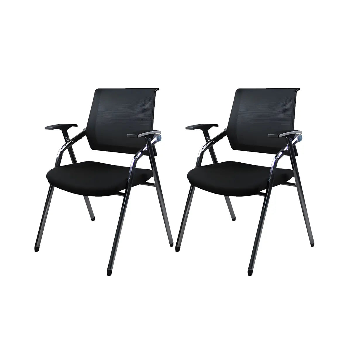 Ergonomic Modern Mesh Conference Black Office Chair Image - 21