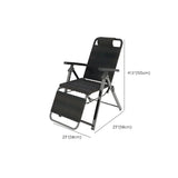 Ergonomic Rattan Outdoor Chair Small Recliner Brown Image - 17