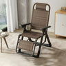 Ergonomic Rattan Outdoor Chair Small Recliner Brown Image - 2