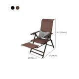 Ergonomic Rattan Outdoor Chair Small Recliner Brown Image - 21