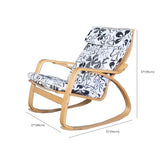 Ergonomic Red Natural Wood Rocking Chair with Back Image - 10