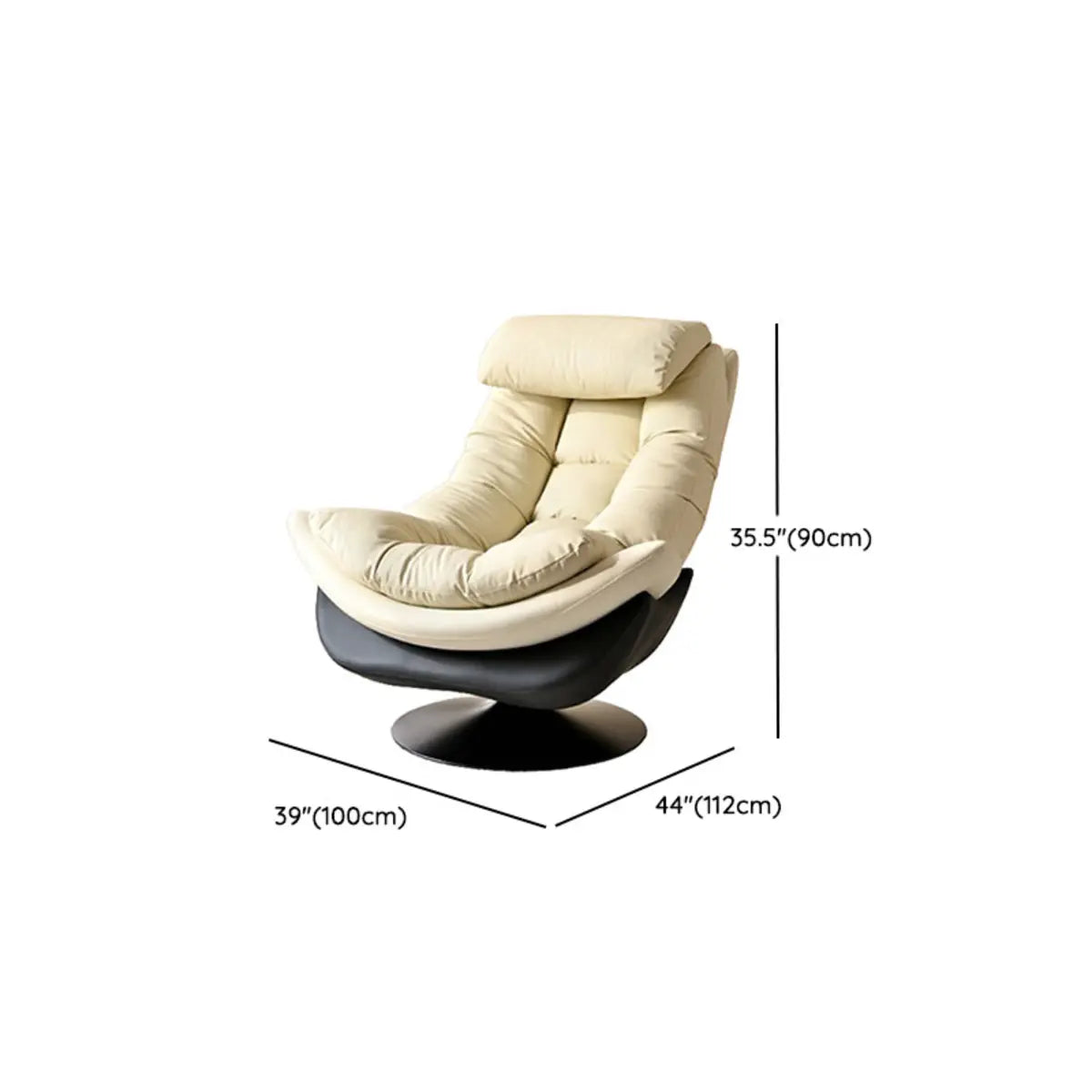 Ergonomic Swivel Reclining Silicone Rubber Lounge Chair 