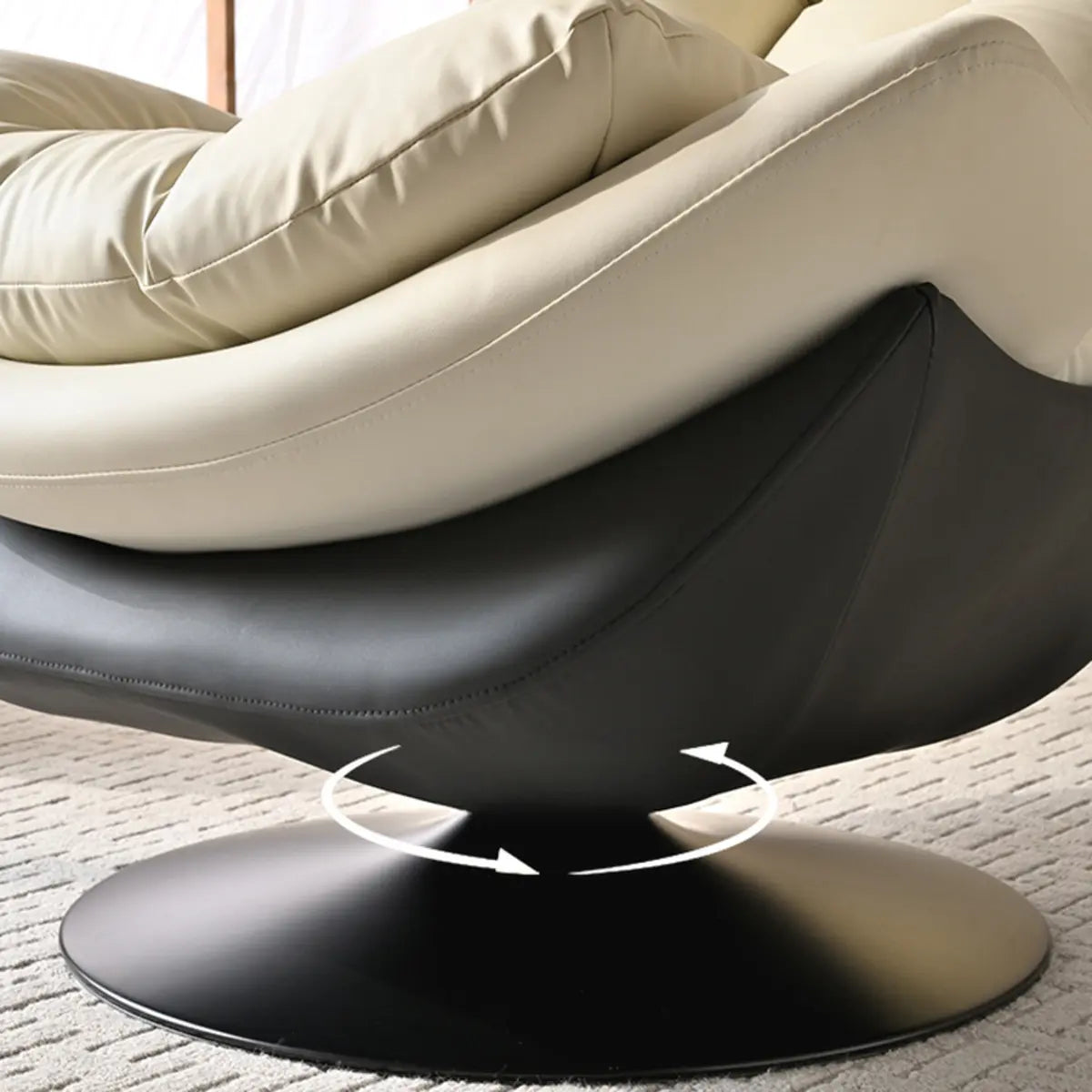 Ergonomic Swivel Reclining Silicone Rubber Lounge Chair Image - 7