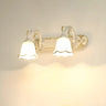 European Style Three-Light Floral White Vanity Light Image - 5