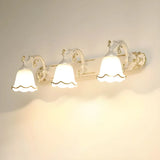 European Style Three-Light Floral White Vanity Light Image - 7