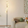 Exquisite 6-Light Globe Gold Curve Metal Floor Lamp Image - 1