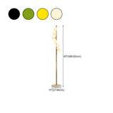 Exquisite 6-Light Globe Gold Curve Metal Floor Lamp #size