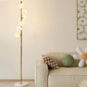 Exquisite 6-Light Globe Gold Curve Metal Floor Lamp Image - 3