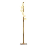 Exquisite 6-Light Globe Gold Curve Metal Floor Lamp Image - 5