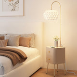 Exquisite Bedside Dome Floor Lamp with Storage Shelf Image - 1