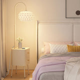 Exquisite Bedside Dome Floor Lamp with Storage Shelf Image - 3