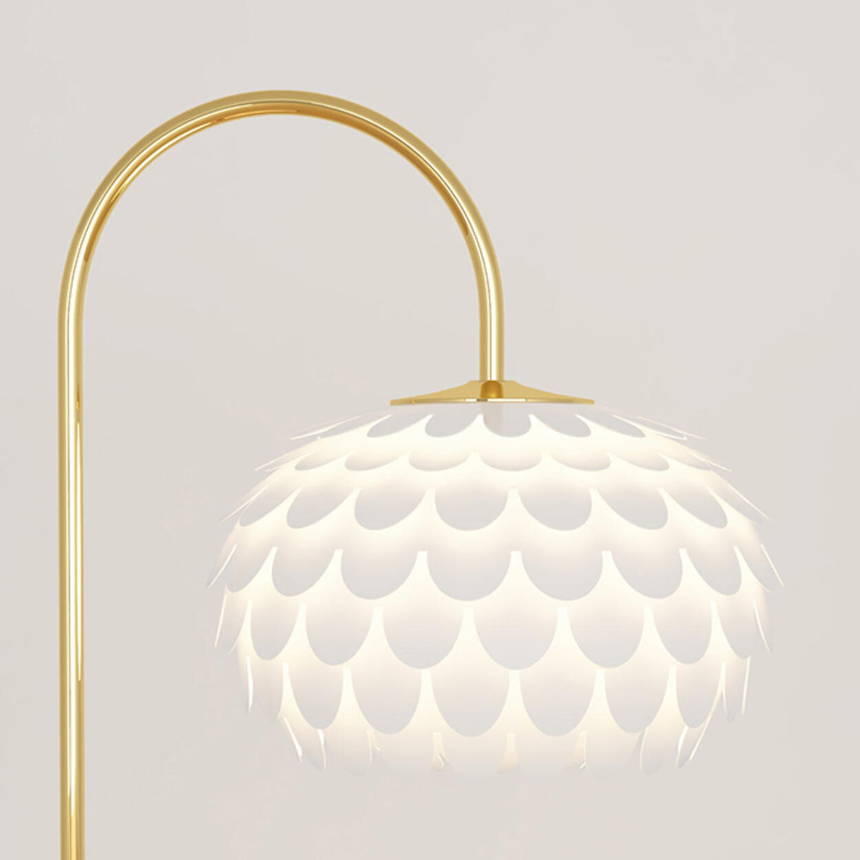 Exquisite Bedside Dome Floor Lamp with Storage Shelf Image - 7