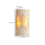 Exquisite Beige Cylinder Stone Exterior LED Wall Lamp Image - 17