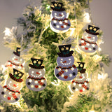 Exquisite Christmas Decor Snowman LED String Light Image - 1