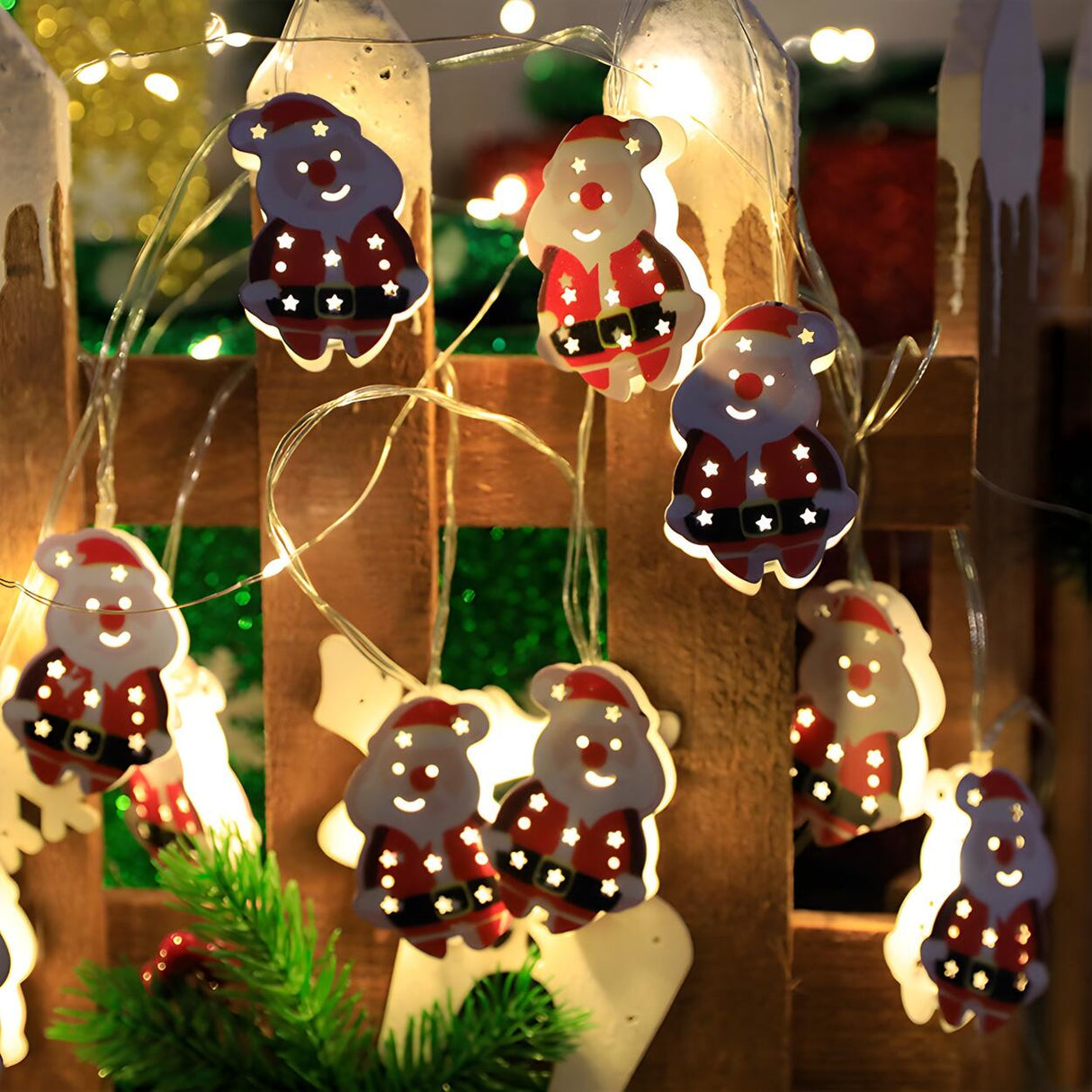 Exquisite Christmas Decor Snowman LED String Light Image - 10