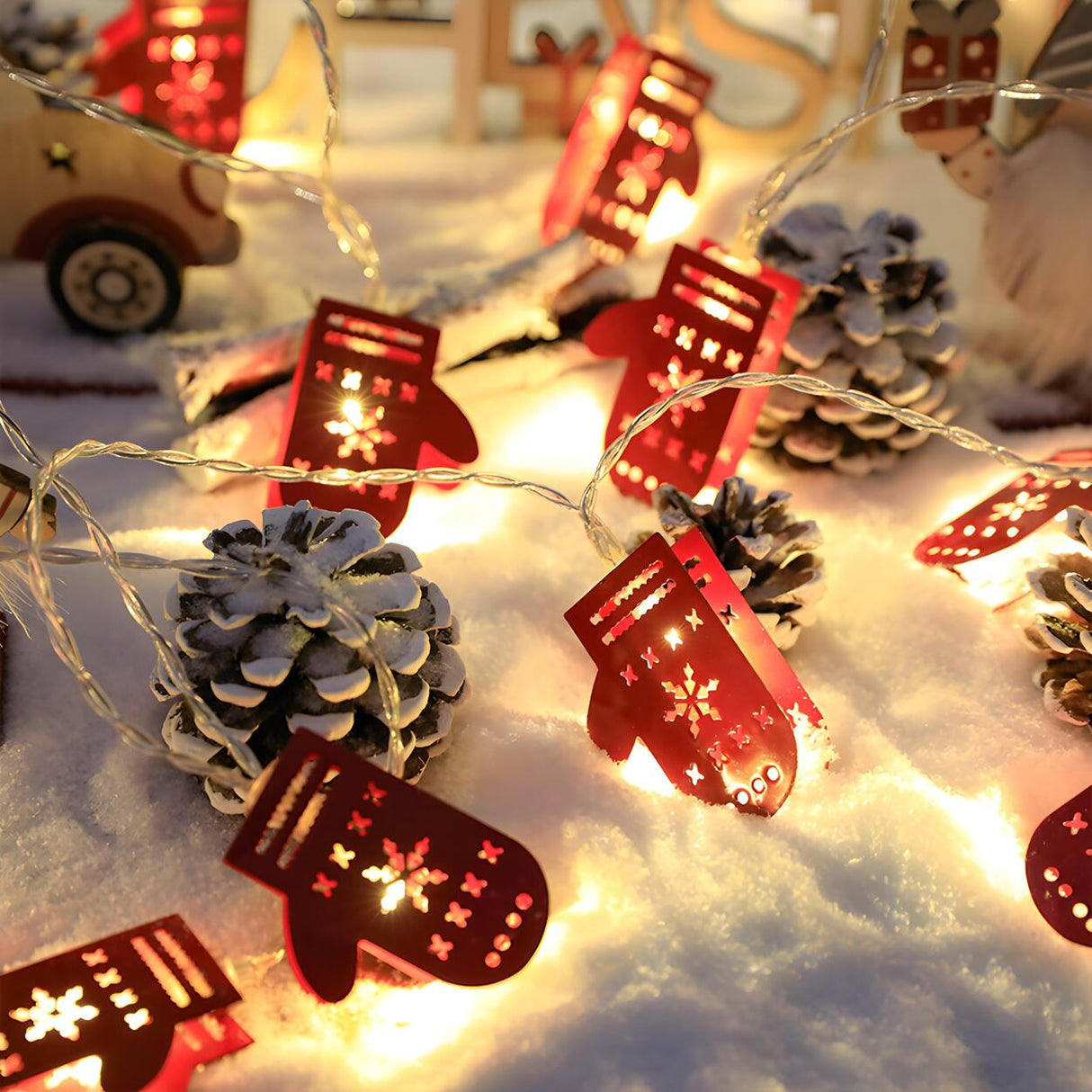 Exquisite Christmas Decor Snowman LED String Light Image - 13