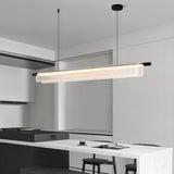 Exquisite Clear Rectangle Kitchen Island Pendant Light Image - 1