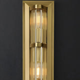 Exquisite Clear Tubes Brass LED Vanity Light Fixture Image - 11